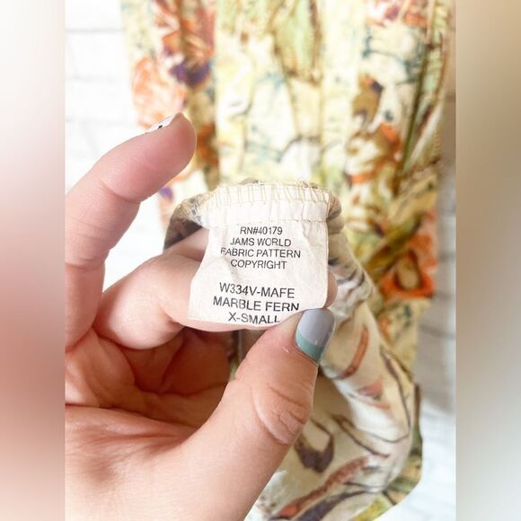 Jams World Midi Tropical Leaf Printed Marble Fern Dress With Pockets - Picture 7 of 7